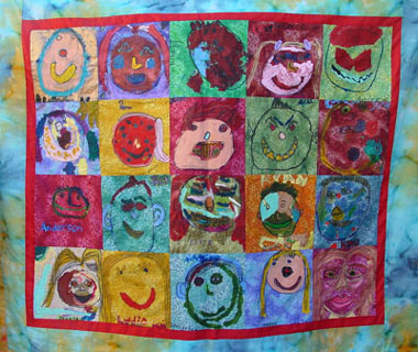 The Faces of Room 3 Quilt