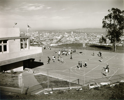 View of the Twin Peaks Elementary School playground.